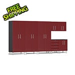 Ulti-MATE Garage Cabinets 7-Piece Garage Cabinet Kit in Ruby Red Metallic