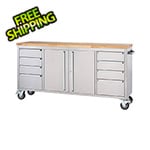 Trinity 72 in. Stainless Steel Rolling Workbench