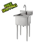 Trinity Stainless Steel Utility Sink with Faucet