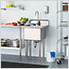 Stainless Steel Utility Sink with Faucet