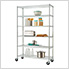 Chrome 6-Tier Wire Shelving Rack