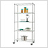 Chrome 5-Tier Wire Shelving Rack