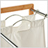 3-Bag Bamboo Laundry Cart