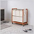 3-Bag Bamboo Laundry Cart