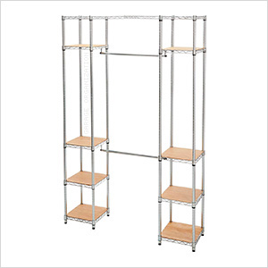 Chrome Expandable Closet System Organizer