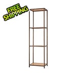 Trinity Bronze Anthracite Bamboo 4-Tier Shelving Tower