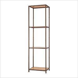 Bronze Anthracite Bamboo 4-Tier Shelving Tower