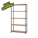 Trinity Bronze Anthracite Bamboo 5-Tier Shelving Rack