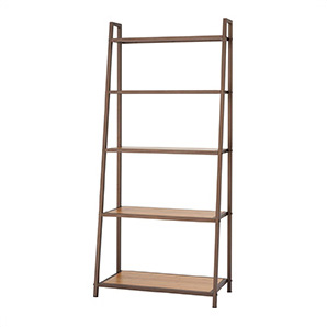Bronze Anthracite Bamboo 5-Tier Leaning Rack