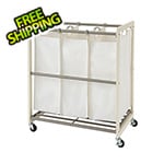 Trinity 3-Bag White Laundry Cart