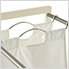 3-Bag White Laundry Cart