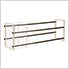 White 2-Tier Expandable Shoe Rack