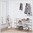 White 2-Tier Expandable Shoe Rack