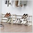 White 2-Tier Expandable Shoe Rack