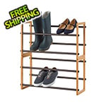 Trinity Bamboo 2-Tier Expandable Shoe Rack