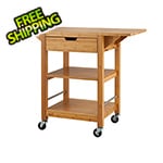 Trinity 24 In. Bamboo Kitchen Cart With Drop Leafs