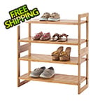 Trinity Bamboo 2-Tier Shoe Rack 2-Pack