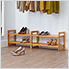 Bamboo 2-Tier Shoe Rack 2-Pack