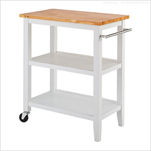 White Kitchen Cart