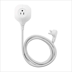 Power Globe with 5ft  Extension Cord, 3 Outlets Power Strip and 2 USB Ports