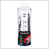Power Strip Surge Protector 3 Outlets Power Strip with 2 USB Ports (White)