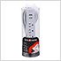Power Strip Surge Protector 3 Outlets Power Strip with 2 USB Ports (Grey)