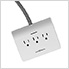 Power Dock Surge Protector 3 Outlets Power Strip with 4 USB Ports (White)