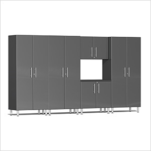 5-Piece Garage Cabinet Kit in Graphite Grey Metallic