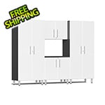 Ulti-MATE Garage Cabinets 4-Piece Garage Cabinet Kit in Starfire White Metallic