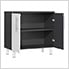 8-Piece Garage Cabinet Kit with Bamboo Worktop in Starfire White Metallic