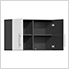 9-Piece Cabinet Kit with Bamboo Worktop in Starfire White Metallic