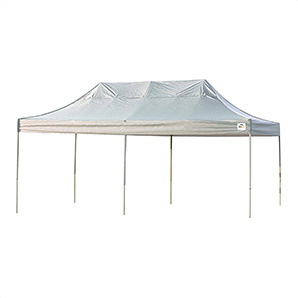 10x20 Straight Pop-up Canopy with Black Roller Bag (White Cover)