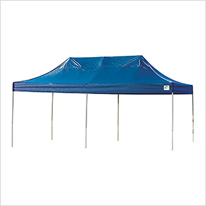 10x20 Straight Pop-up Canopy with Black Roller Bag (Blue Cover)