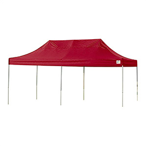 10x20 Straight Pop-up Canopy with Black Roller Bag (Red Cover)