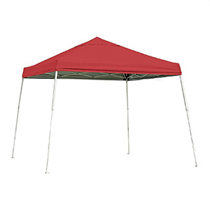 12x12 Slanted Pop-up Canopy with Black Roller Bag (Red Cover)