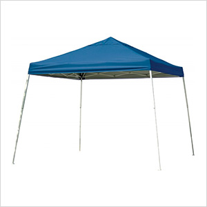 12x12 Slanted Pop-up Canopy with Black Roller Bag (Blue Cover)