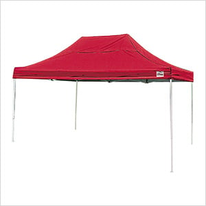 10x15 Straight Pop-up Canopy with Black Roller Bag (Red Cover)