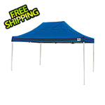 ShelterLogic 10x15 Straight Pop-up Canopy with Black Roller Bag (Blue Cover)