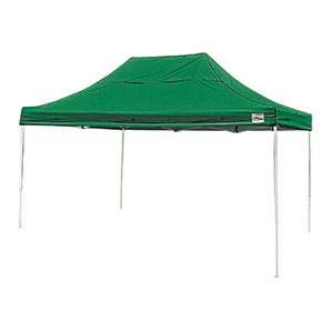 10x15 Straight Pop-up Canopy with Black Roller Bag (Green Cover)