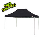 ShelterLogic 10x15 Straight Pop-up Canopy with Black Roller Bag (Black Cover)