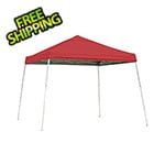 ShelterLogic 10x10 Slanted Pop-up Canopy with Black Roller Bag (Red Cover)