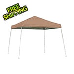 ShelterLogic 10x10 Slanted Pop-up Canopy with Black Roller Bag (Desert Bronze Cover)