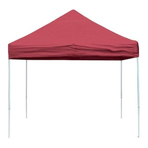 10x10 Straight Pop-up Canopy with Black Roller Bag (Red Cover)