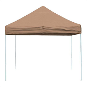 10x10 Straight Pop-up Canopy with Black Roller Bag (Desert Bronze Cover)