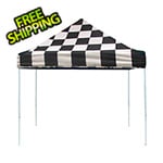 ShelterLogic 10x10 Straight Pop-up Canopy with Black Roller Bag (Checkered Flag Cover)