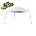 ShelterLogic 8x8 Slanted Pop-up Canopy with Black Roller Bag (White Cover)