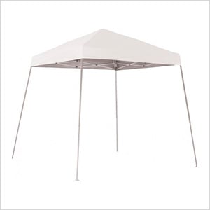 8x8 Slanted Pop-up Canopy with Black Roller Bag (White Cover)