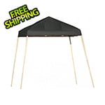 ShelterLogic 8x8 Slanted Pop-up Canopy with Black Roller Bag (Black Cover)