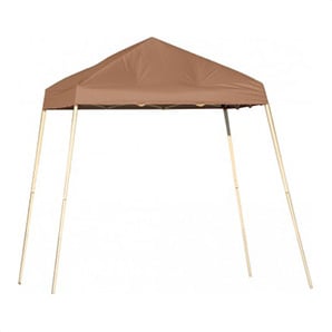8x8 Slanted Pop-up Canopy with Black Roller Bag (Desert Bronze Cover)