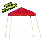 ShelterLogic 8x8 Slanted Pop-up Canopy with Black Roller Bag (Red Cover)